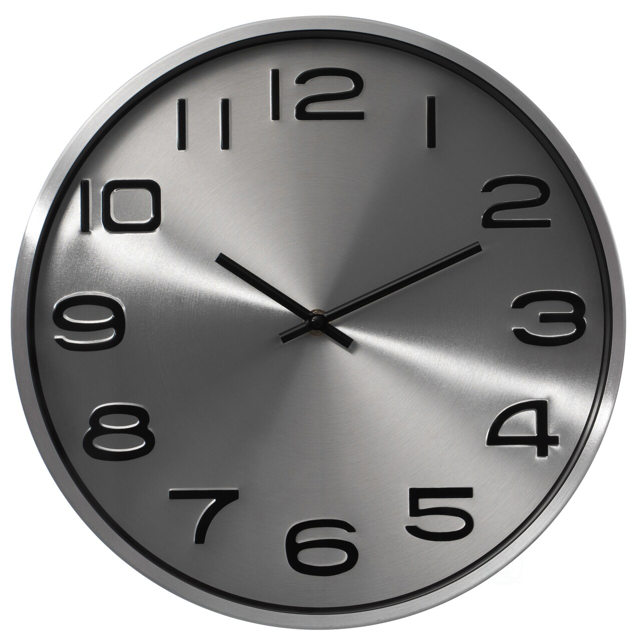 Aluminum Round Wall Clock - Modern Decor for Living Room, Kitchen, or Dining Room - 12 in Decorative Timepiece with Sleek Design - Large Round Clock for Home - Silent Ticking - Battery Operated
